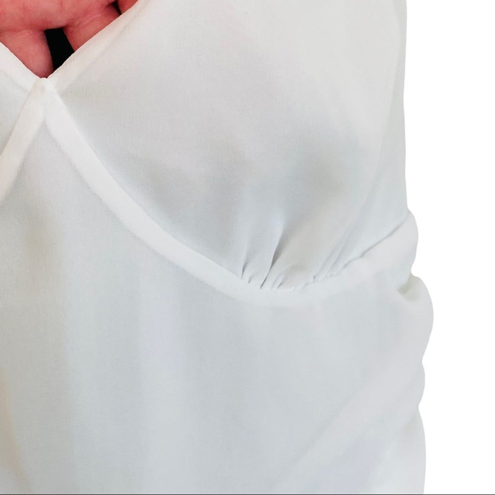 Princess Polly So Sweet White Chiffon Mini Dress Sz 12 NWOT - Picture 10 of 13